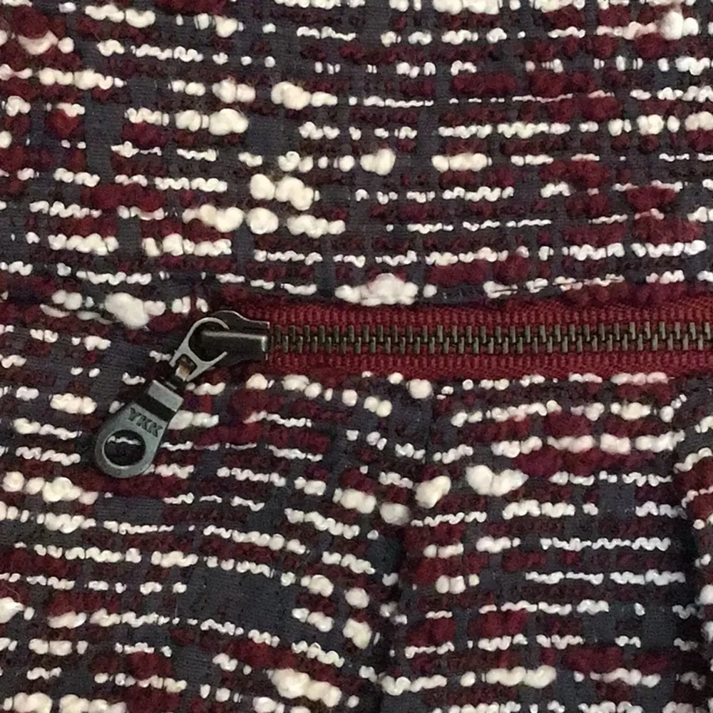 Loft Petites Pencil Skirt Maroon Multicolor Size 10